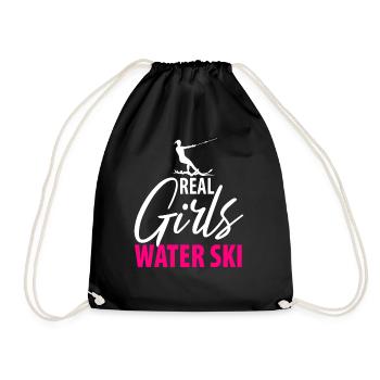 Water Skis Waterskiing Waterskiers Ladies Mother - Drawstring Bag - black - Front
