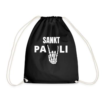 St pauli. St pauli Fan. Paulianer Hamburger fan - Turnbeutel - Schwarz - Vorne