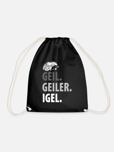 Igel - Turnbeutel - Schwarz
