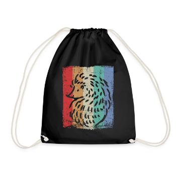 Igel - Turnbeutel - Schwarz - Vorne