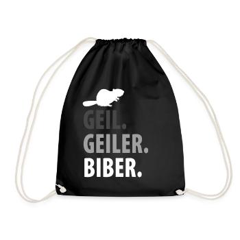 Biber - Turnbeutel - Schwarz - Vorne