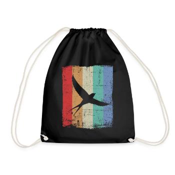 Oiseaux Hirondelle d’oiseau - Sac de sport léger - noir - Devant