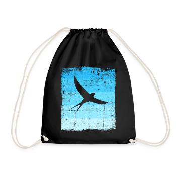 Oiseaux Hirondelle d’oiseau - Sac de sport léger - noir - Devant