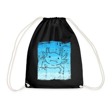 Axolotl lovers amphibians - Drawstring Bag - black - Front
