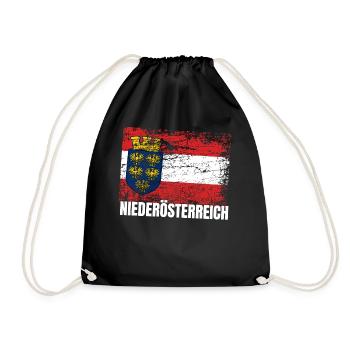 Lower Austrians /Lower Austria - Drawstring Bag - black - Front