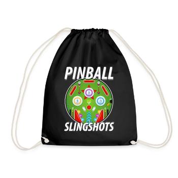 Pinball pinball machine - Drawstring Bag - black - Front