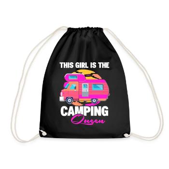 Cette fille est le camping-car Camping Queen - Sac de sport léger - noir - Devant