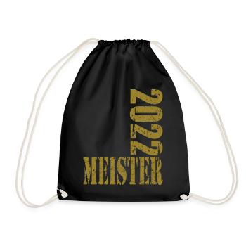 Meister 2022 Aufstiegstrikot 22 Liga Meister - Turnbeutel - Schwarz - Vorne