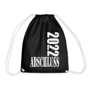 Abschluss 2022 Vintage Motiv - Turnbeutel - Schwarz - Vorne