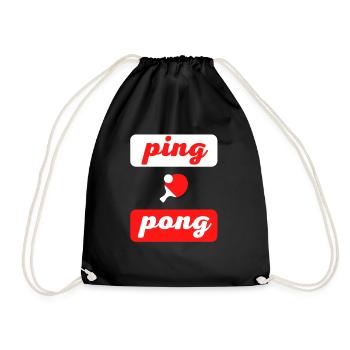 Ping Pong Rouge et Blanc - Sac de sport léger - noir - Devant
