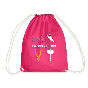 vélociraptor devinette humour - Sac de sport léger - fuchsia - Devant
