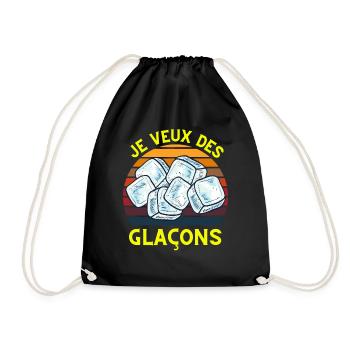 Je veux des glaçons - Sac de sport léger - noir - Devant