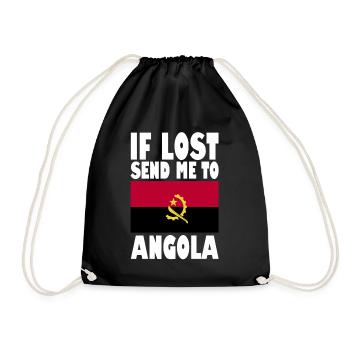 Drapeau de l’Angola - Sac de sport léger - noir - Devant