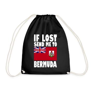 Bermuda Flagge Spruch - Turnbeutel - Schwarz - Vorne