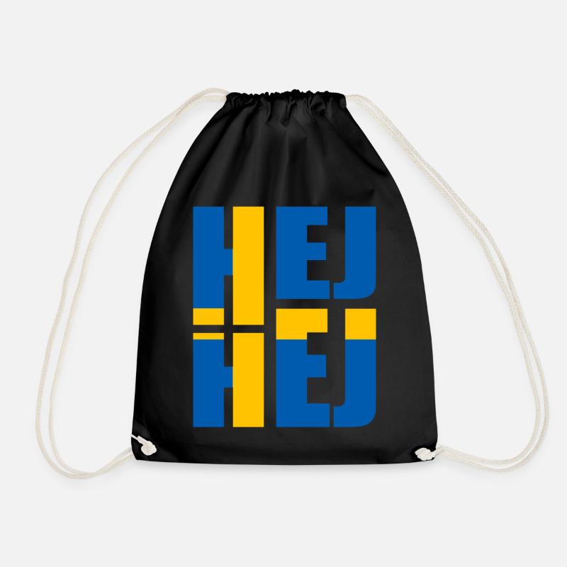 SCHWEDISCH HEJ HEJ SCHWEDEN - Turnbeutel - Schwarz
