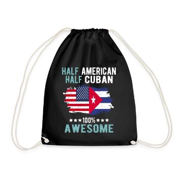 Moitié américain moitié cubain - Sac de sport léger - noir - Devant