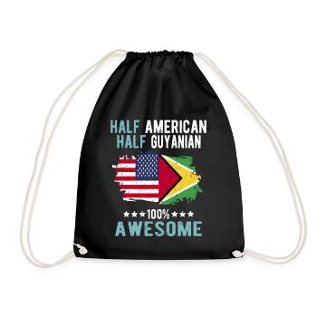 Moitié Américain Moitié Guyanais - Sac de sport léger - noir - Devant