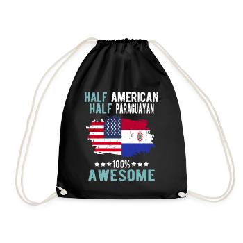 Moitié américain moitié paraguayen - Sac de sport léger - noir - Devant