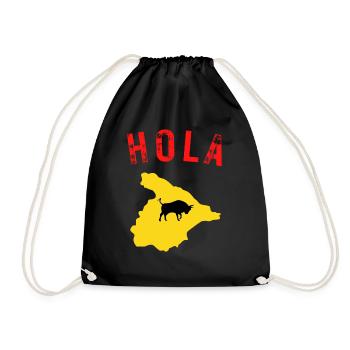 HOLA Bonjour Espagne été vacances - Sac de sport léger - noir - Devant