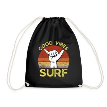 GOOD VIBES SURF SUNSET RETRO VINTAGE - Sac de sport léger - noir - Devant