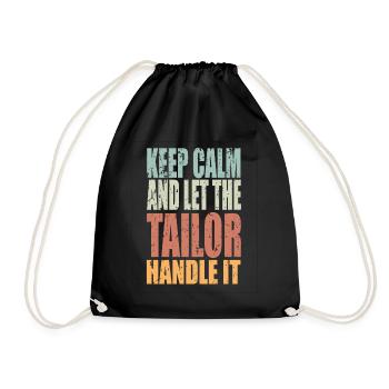 Keep Calm Schneider Spruch Schneider Geschenk - Turnbeutel - Schwarz - Vorne