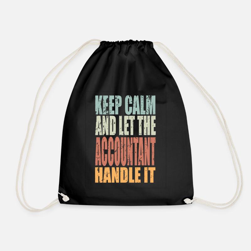Keep Calm Buchhalter Spruch Buchhalter Geschenk - Turnbeutel - Schwarz