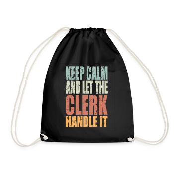 Restez calme Clerk - Sac de sport léger - noir - Devant