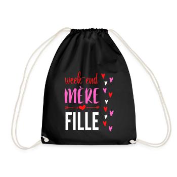 Week end mère et fille - Sac de sport léger - noir - Devant
