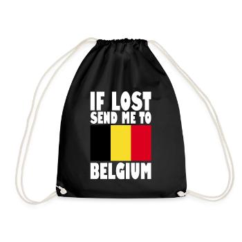 Drapeau de la Belgique - Sac de sport léger - noir - Devant