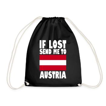 Austria Flag Slogan - Drawstring Bag - black - Front