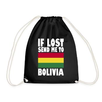 Drapeau de la Bolivie - Sac de sport léger - noir - Devant