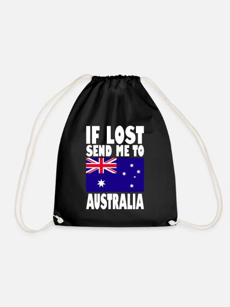 Australien Flagge Spruch - Turnbeutel - Schwarz