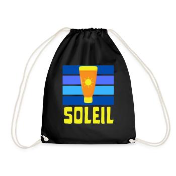 soleil crème solaire été bronzé - Sac de sport léger - noir - Devant