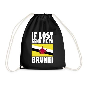 Brunei Flagge Spruch - Turnbeutel - Schwarz - Vorne