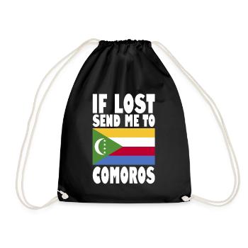 Comoro's flag saying - Drawstring Bag - black - Front