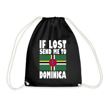 Drapeau de la Dominique - Sac de sport léger - noir - Devant
