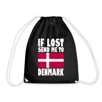 Dicton du drapeau du Danemark - Sac de sport léger - noir - Devant