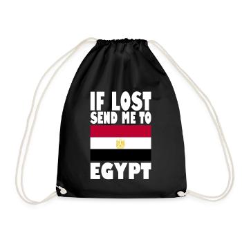 Egypt Flag Saying - Drawstring Bag - black - Front