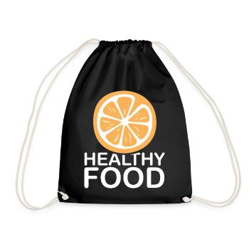 healthy food healthy food orange fruits fruit - Drawstring Bag - black - Front