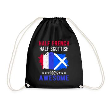 Moitié Français Moitié Ecossais - Sac de sport léger - noir - Devant