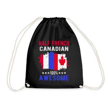 Moitié Français moitié Canadien - Sac de sport léger - noir - Devant