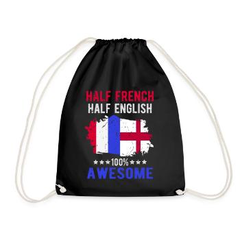 Moitié Français moitié anglais - Sac de sport léger - noir - Devant