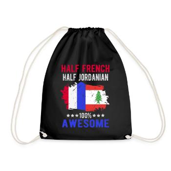 Moitié Français moitié jordanien - Sac de sport léger - noir - Devant