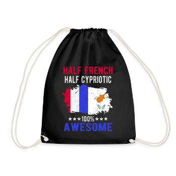 Moitié Français moitié chypriote - Sac de sport léger - noir - Devant