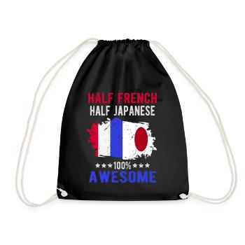 Moitié Français moitié japonais - Sac de sport léger - noir - Devant