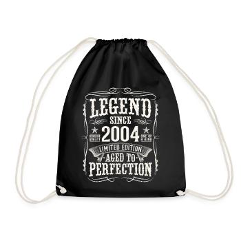 Legend 2004 Vintage Birthday Gift - Drawstring Bag - black - Front