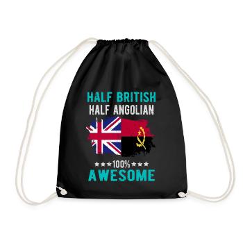 Half British Half Angolier - Drawstring Bag - black - Front