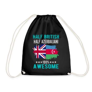 Moitié britannique moitié azerbaïdjanais - Sac de sport léger - noir - Devant