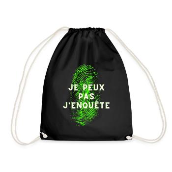 EMPREINTE DIGITALE JE PEUX PAS J ENQUÊTE - Sac de sport léger - noir - Devant