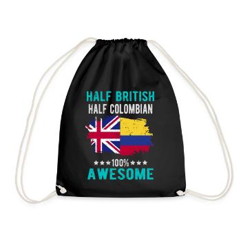 Moitié britannique moitié colombien - Sac de sport léger - noir - Devant